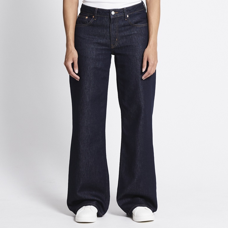 Mid waist wide jeans "Optiwide" Rinse